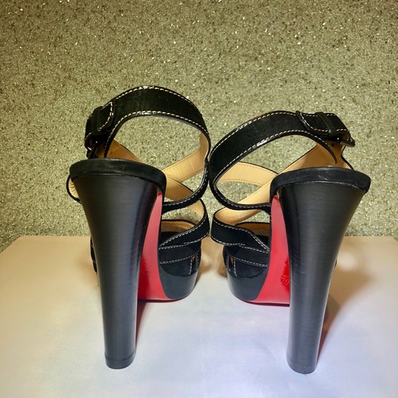 🔴sold🔴 Louboutin Trescity 120 mm Black Suede - Picture 3 of 6
